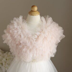 Tutu Du Monde Pink Mallow Shrug Tulle Accessory Portrait Party FLOWER GIRL SHRUG